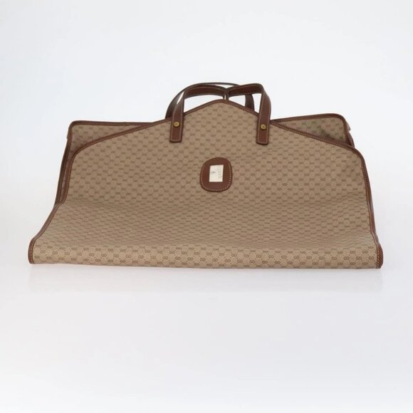 GUCCI Micro GG Supreme Garment Cover PVC Beige Gold Auth gh944 - Picture 7 of 16